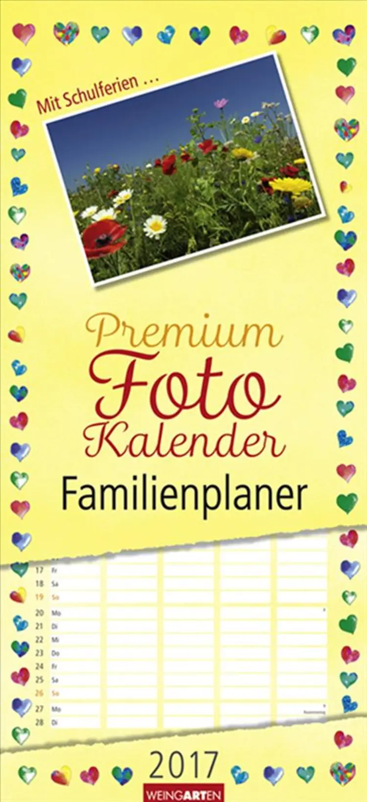 Foto Kalender. Familienplaner Herz - Make Your Own Calendar Heart 2017