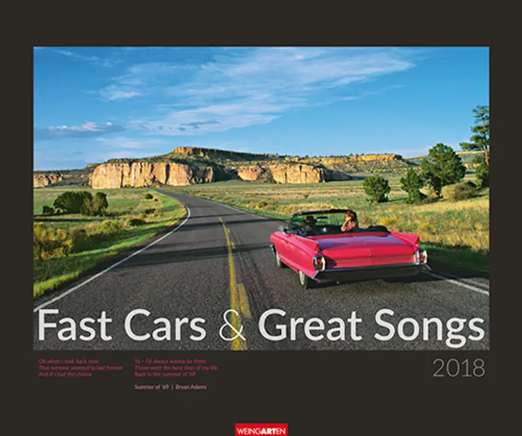 Fast Cars & Great Songs 2018 Kalender
