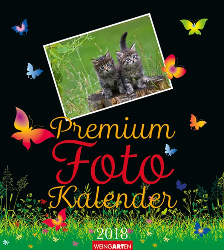 Foto Kalender Wiese black 2018