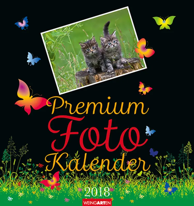 Foto Kalender Wiese black 2018