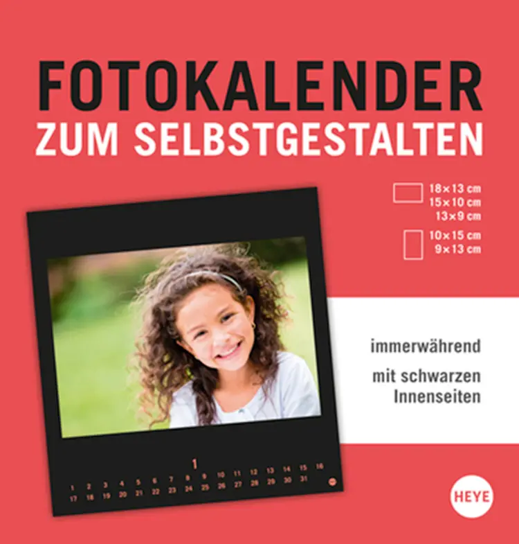Fotokalender zum Selbstgestalten rot 2017