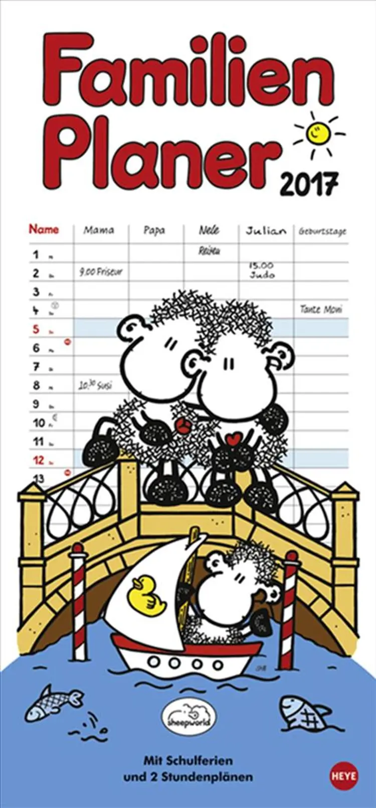 Sheepworld Familienplaner 2017