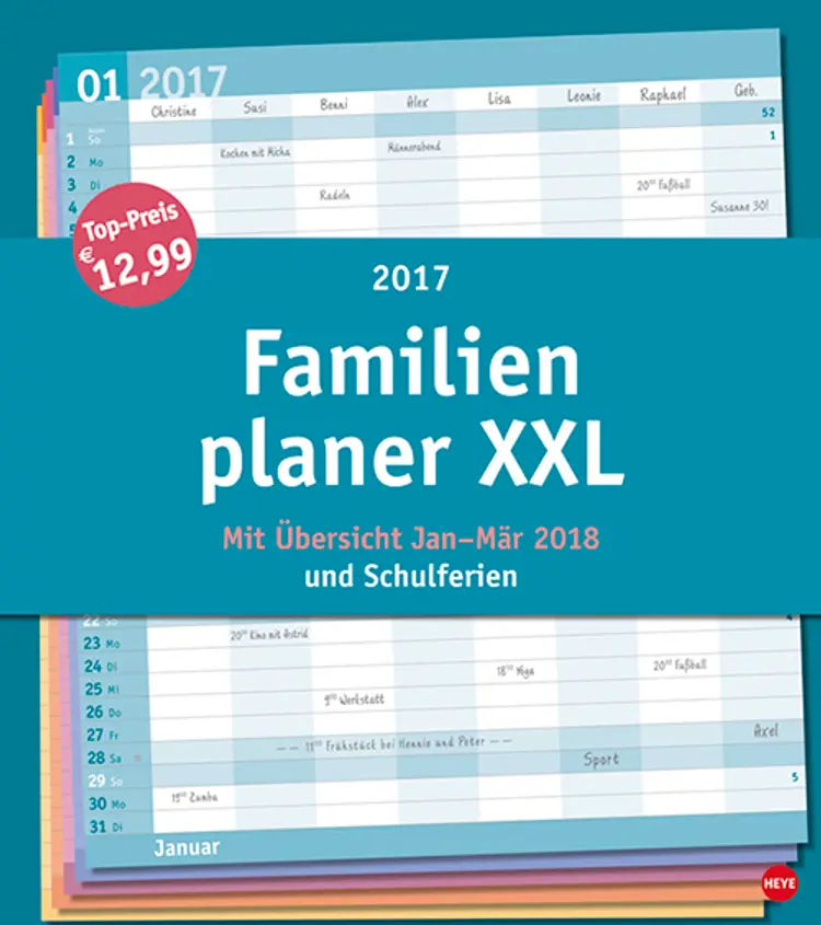 Familienplaner XXL Basic 2017