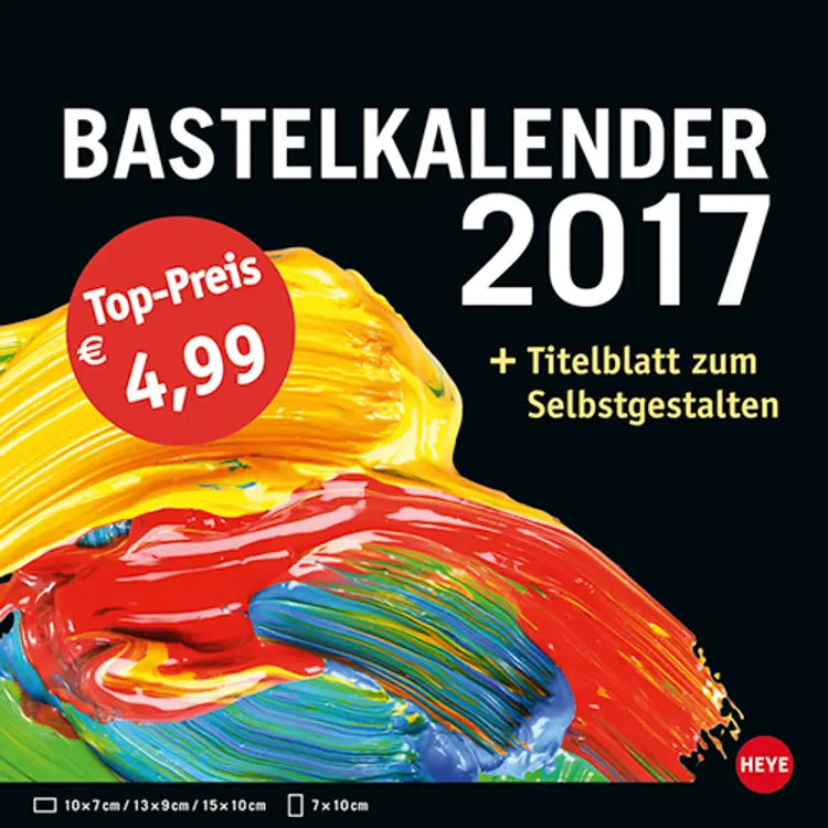Bastelkalender klein schwarz 2017