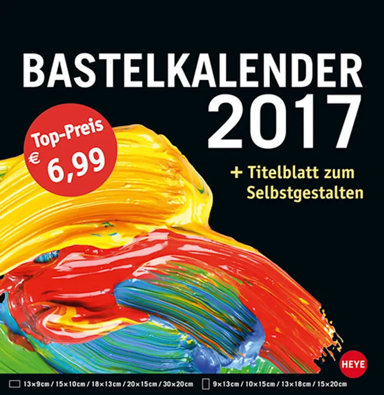 Bastelkalender groß schwarz 2017