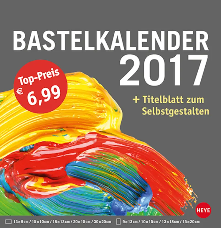 Bastelkalender groß anthrazit 2017