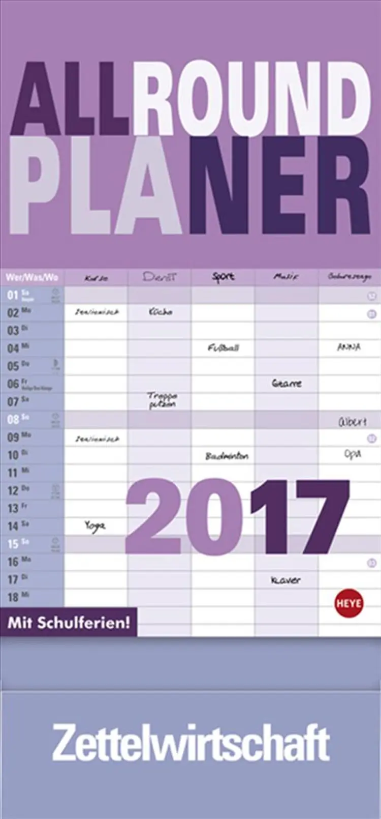 Allroundplaner plus Tasche 2017