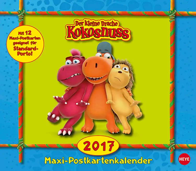 Der Kleine Drache Kokosnuss Maxi Postkortkalender 2017
