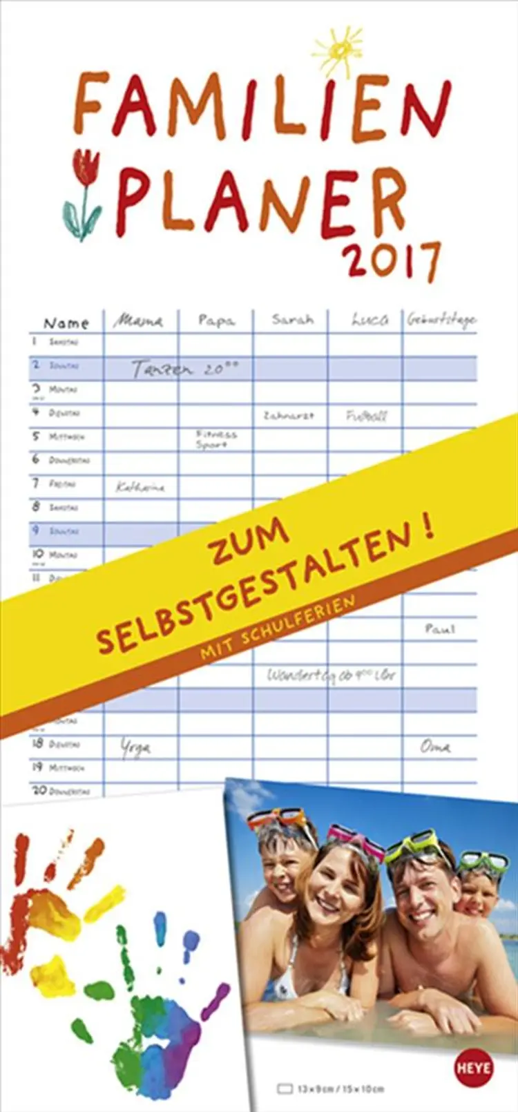 Familienplaner Selbstgestalten 2017