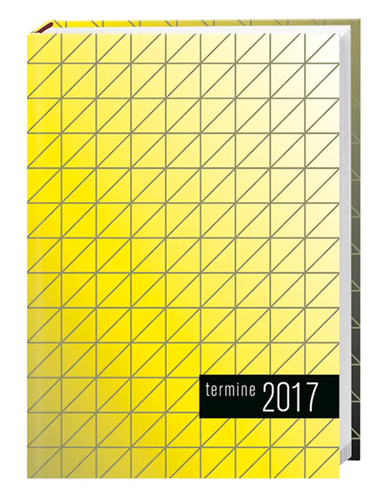 Gitter Kalenderbuch gelb 2017