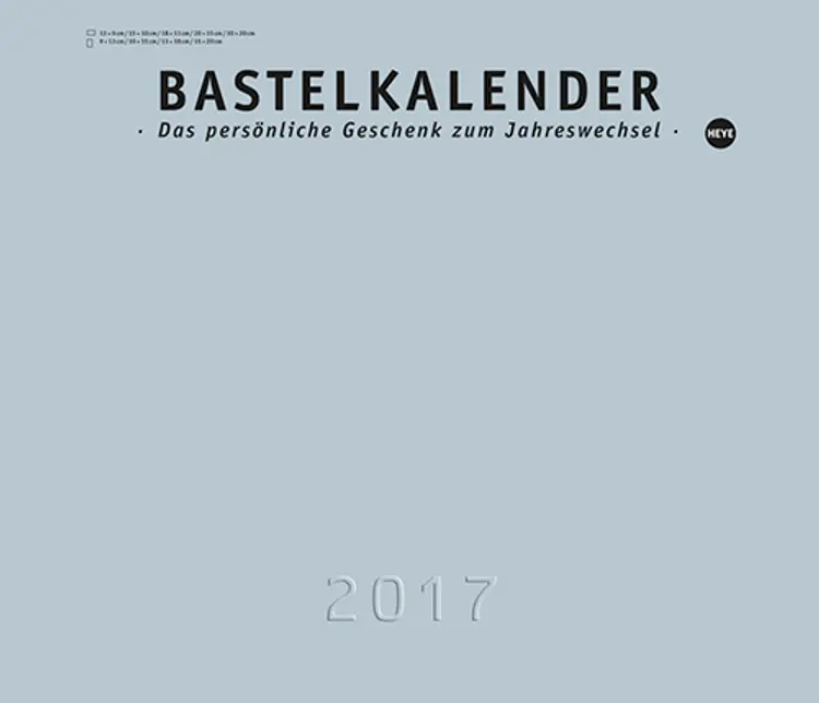 Bastelkalender 17 silber XL 2017