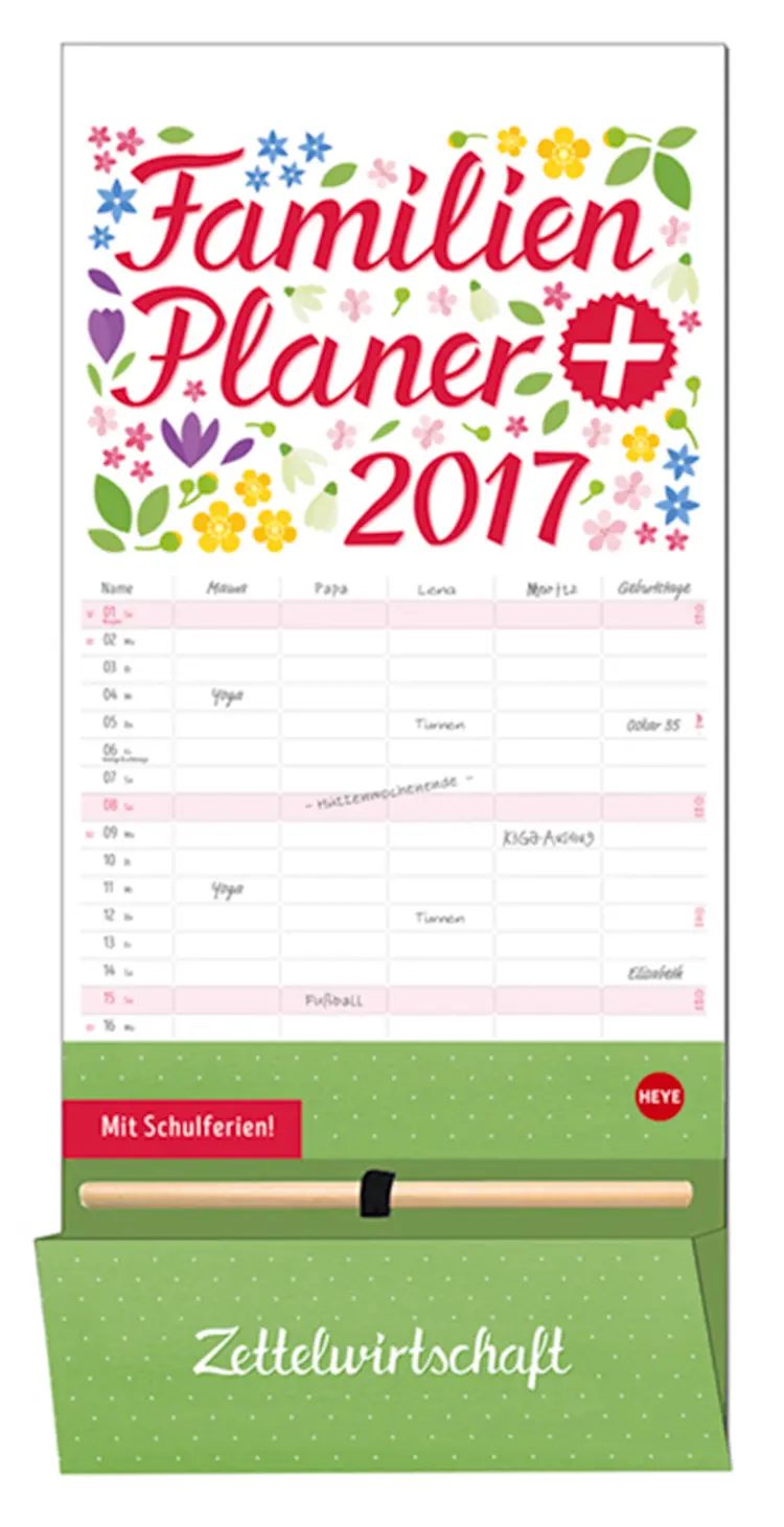 Familienplaner plus Tasche 2017