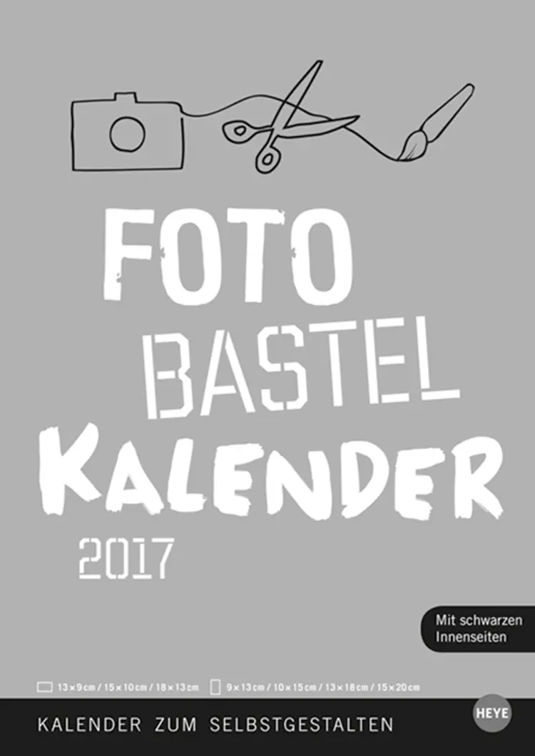 Foto Bastelkalender silber A4 2017