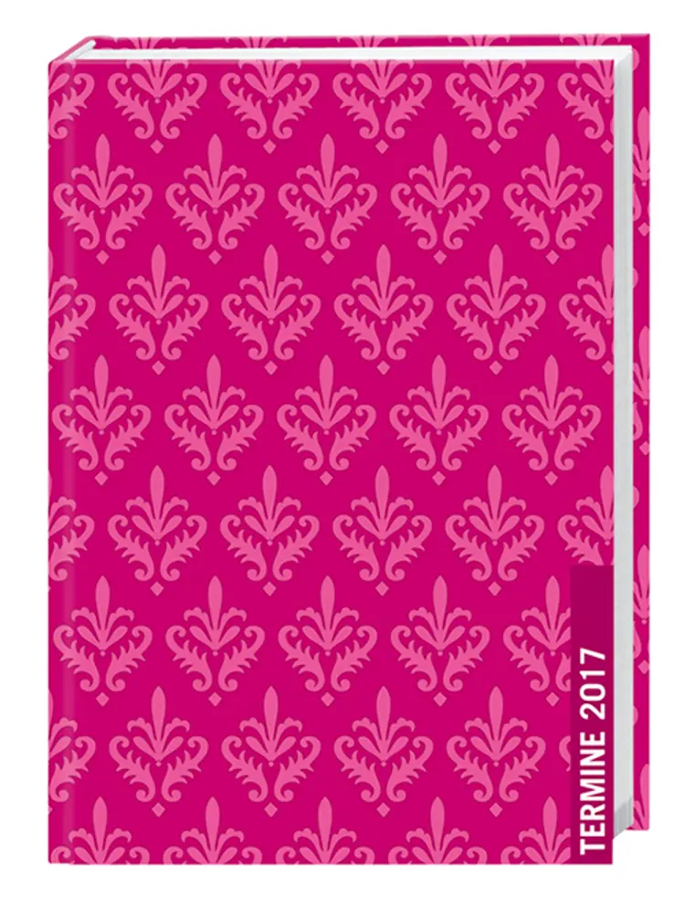 Kalenderbuch Tapete pink 2017