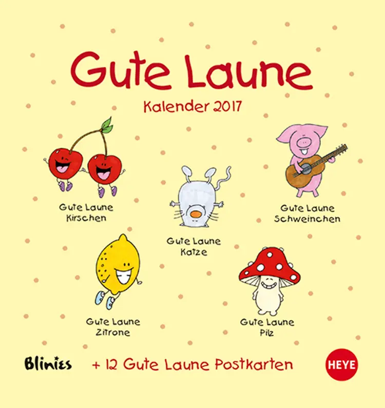 Gute Laune Blinies Postkortkalender 2017