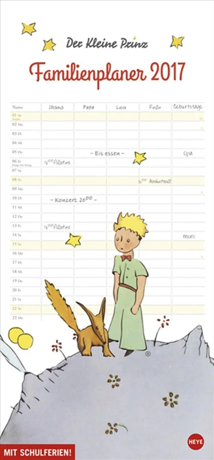 Der Kleine Prinz Familienplaner 2017