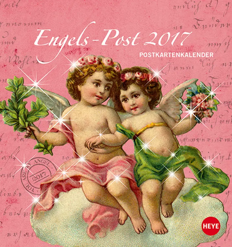 Glitzer Engelspost Postkortkalender 2017
