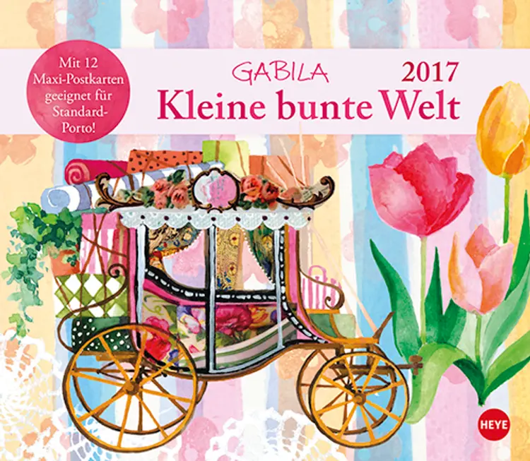 Gabila Kleine bunte Welt Maxi Postkortkalender 2017