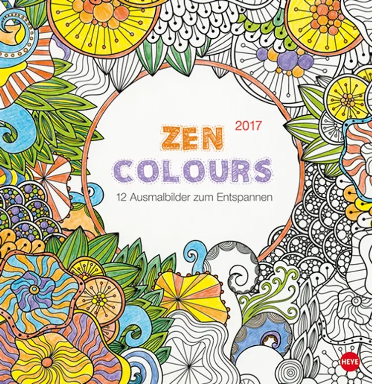 Zen Ausmalen Poster Kalender 2017