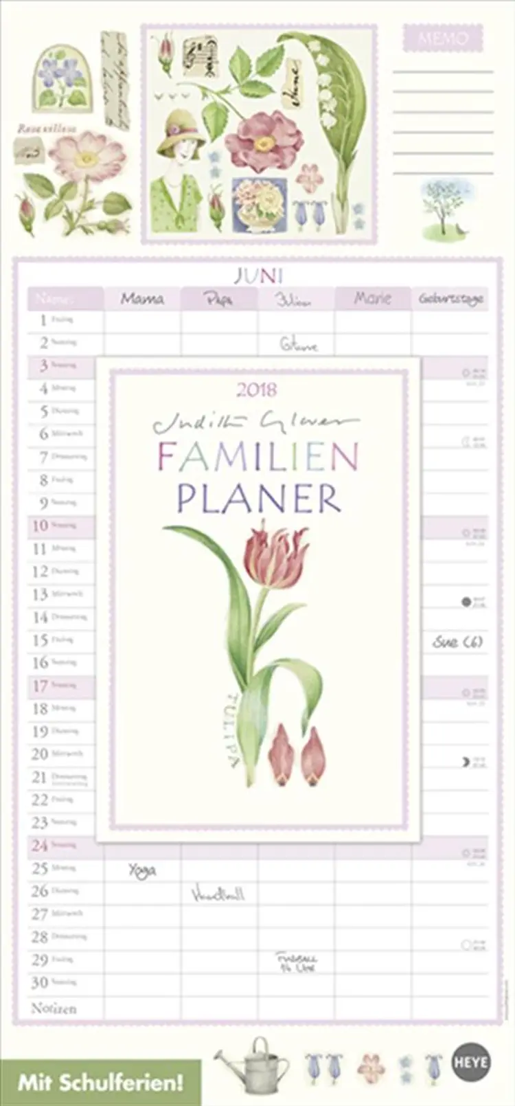 Glover Familienplaner Kalender 2018