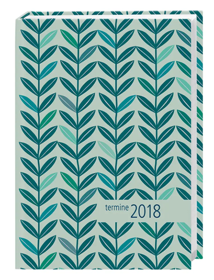 Blätter-Kalenderbuch petrol 2018