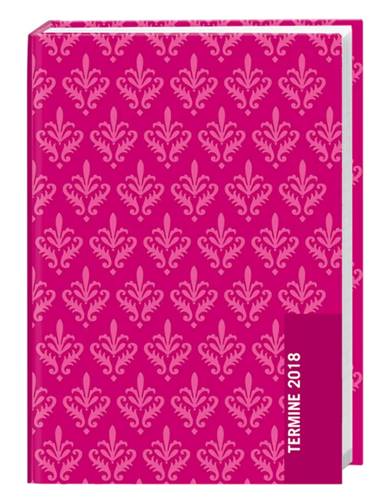 Kalenderbuch Tapete pink 2018