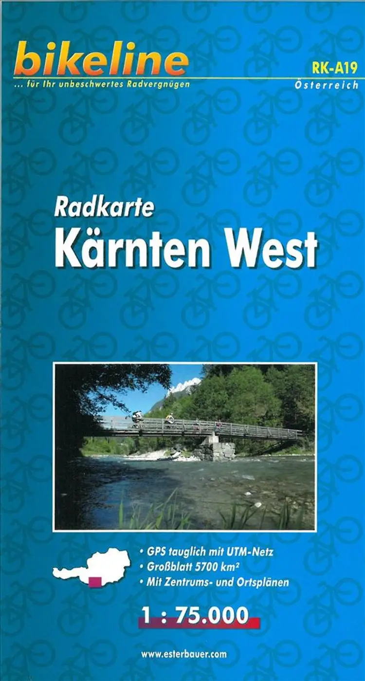Kärnten West, Bikeline Radkarte - Esterbauer af Esterbauer