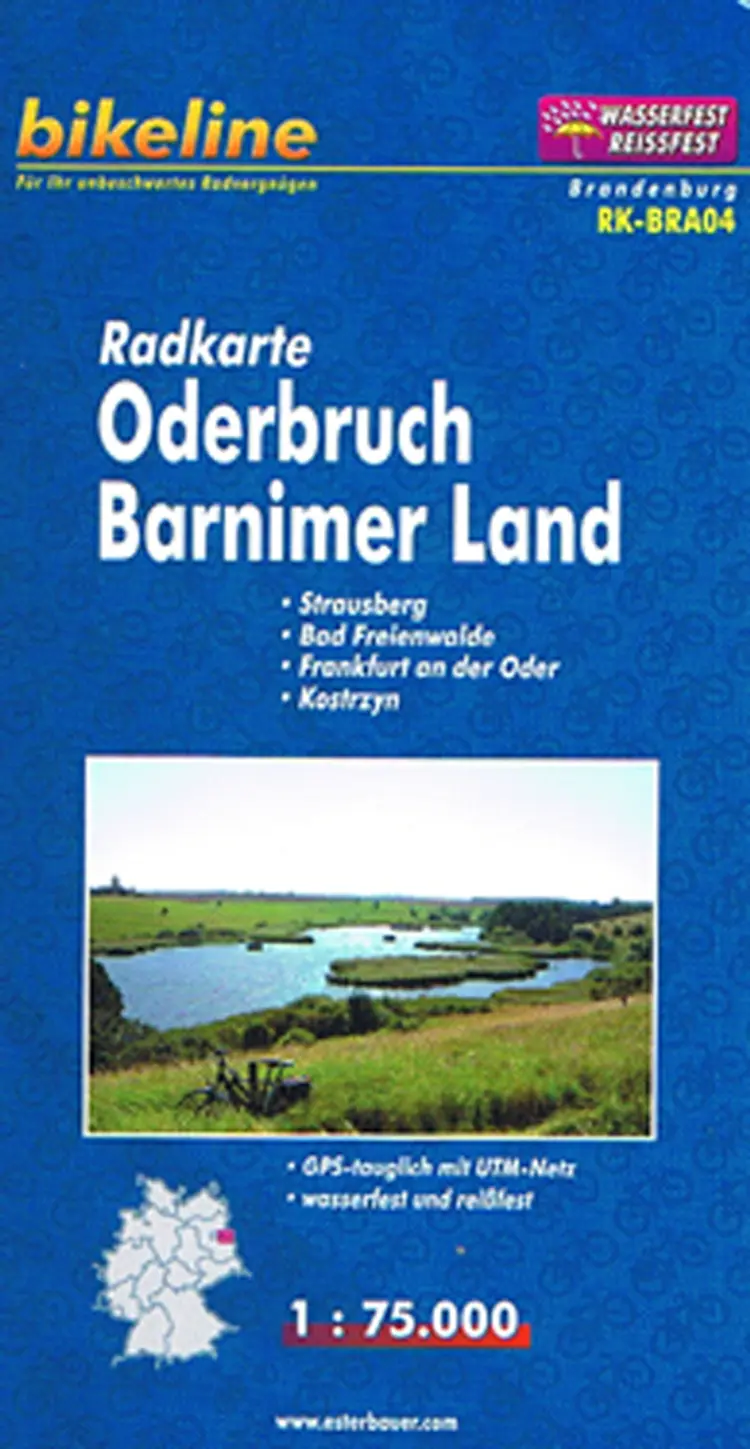 Radkarte Oderbruch Bernimer Land : Strausberg - Bad Freienwalde - Frankfurt an der Oder - Kostrzyn - Esterbauer af Esterbauer