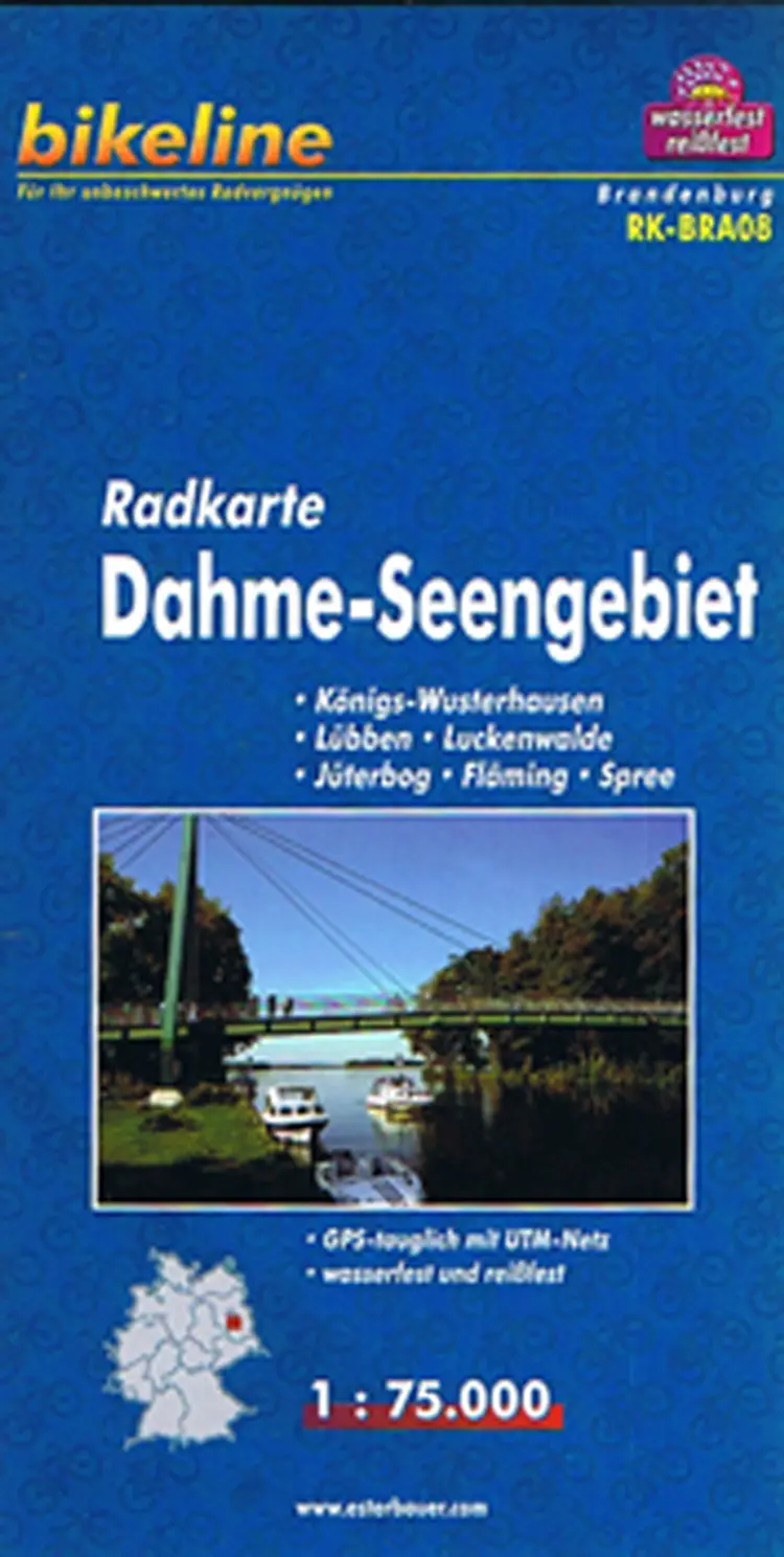 Dahme-Seengebiet Radkarte af Esterbauer