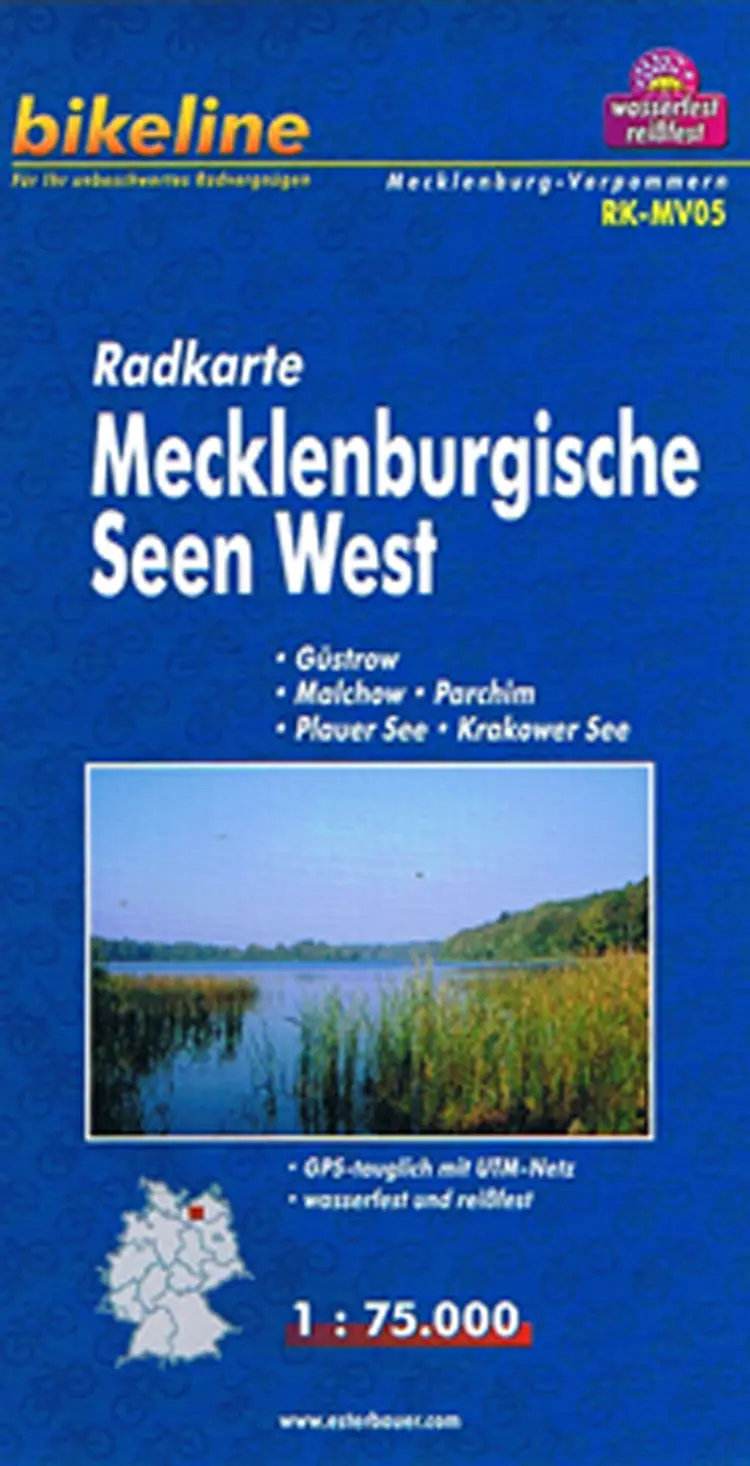 Radkarte Mecklenburgische Seen West af Esterbauer