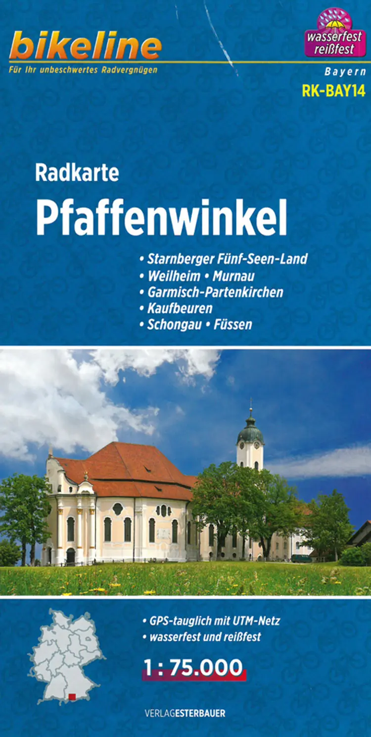 Pfaffenwinkel, Bikeline Radkarte - Esterbauer af Esterbauer