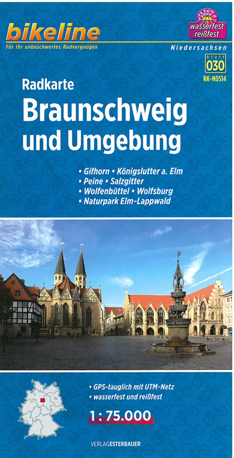 Radkarte Braunschweig und Umgebung: Gifhorn, Königslutter a. Elm, Peine, Salzgitter, Wolfenbüttel - Esterbauer af Esterbauer