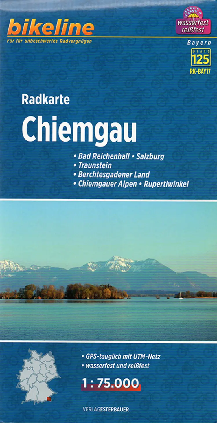 Chiemgau Radkarte: Bad Riichenhall, Salzburg, Traunstein, Berchtesgadener Land, Chiemgauer Alpen, Rupertiwinkel - Esterbauer af Esterbauer