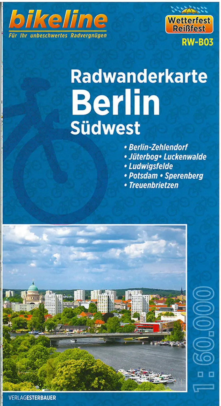 Berlin Südwest Radwanderkarte: Berlin-Zehlendorf, Jüterbog, Luckenwalde, Ludwigsfelde, Potsdam, Sperenberg - Esterbauer af Esterbauer