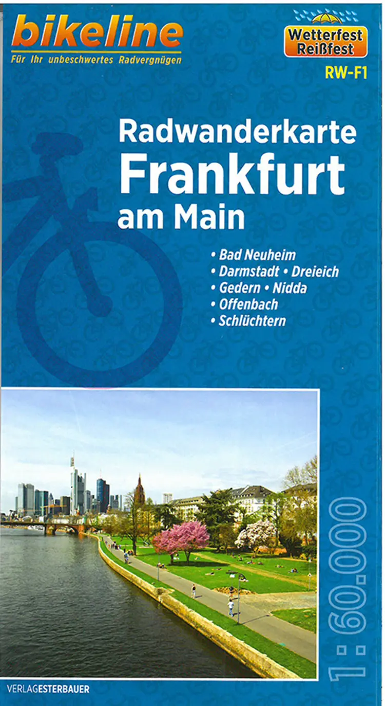 Radwanderkarte Frankfurt am Main: Bad Nauheim - Dreieich - Gedern - Nidda - Offenbach - Schlüchtern - Esterbauer af Esterbauer