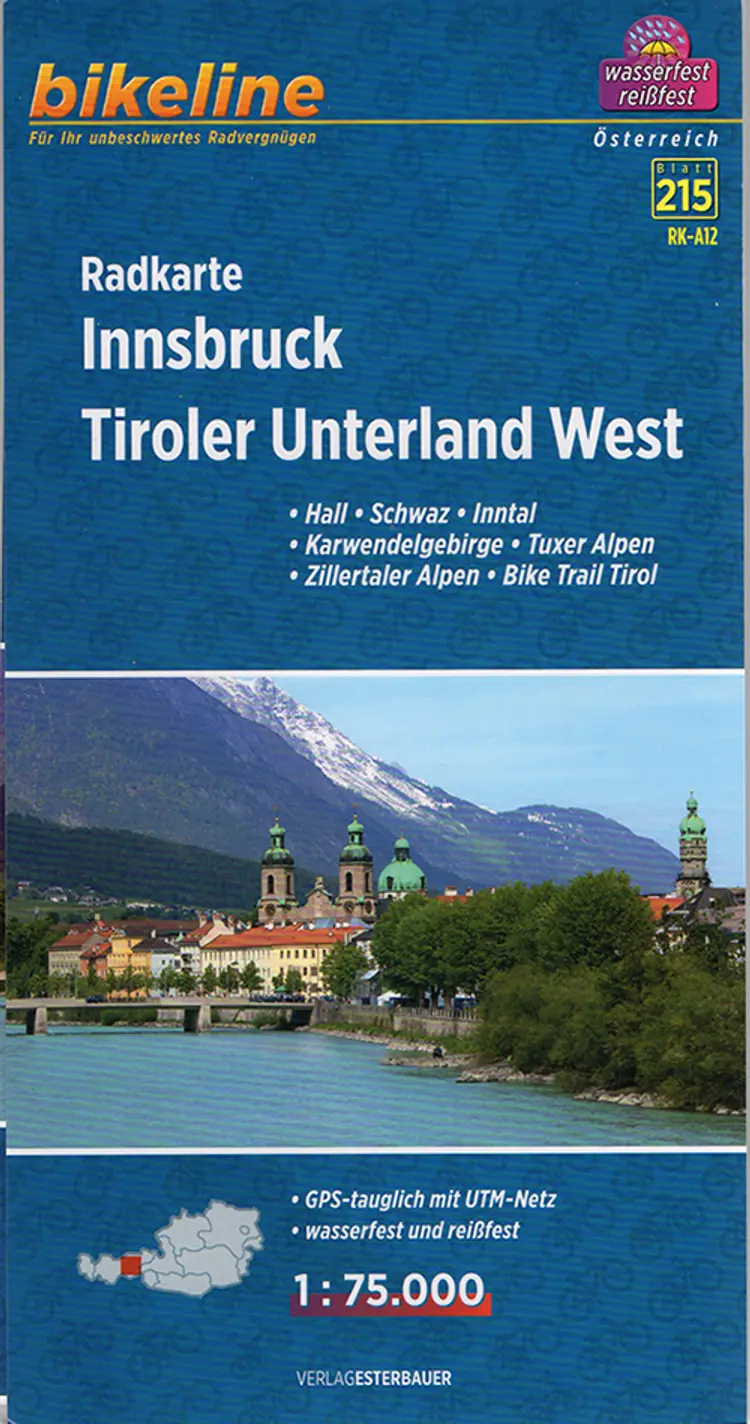 Innsbruck, Tiroler Unterland West : Hall, Schwaz, Inntal, Karwendelgebirge, Tuxer Alpen, Zillertaler Alpen, Trail Tirol - Esterbauer af Esterbauer