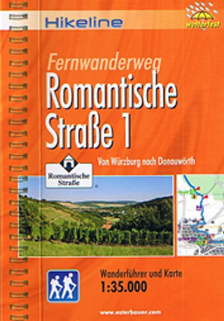 Fernwanderweg Romantische Strasse 1 : Von Würzburg nach Donauwörth - Esterbauer af Esterbauer