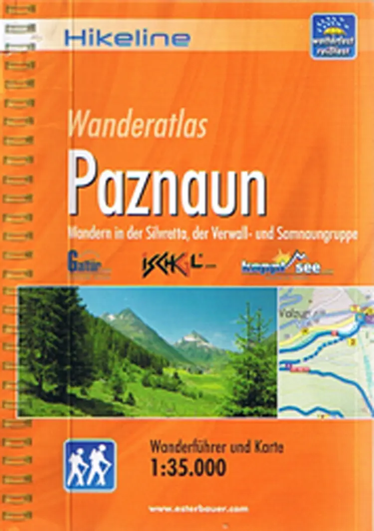 Wanderatlas Paznaun : Wandern in der Silvretta, der Verwall- und Samnaungruppe af Esterbauer
