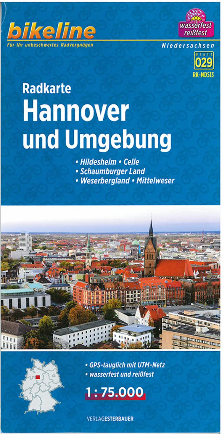 Radkarte Hannover und Umgebung: Hildesheim, Celle, Schaumburger Land, Weserbergland, Mittelweser - Esterbauer af Esterbauer