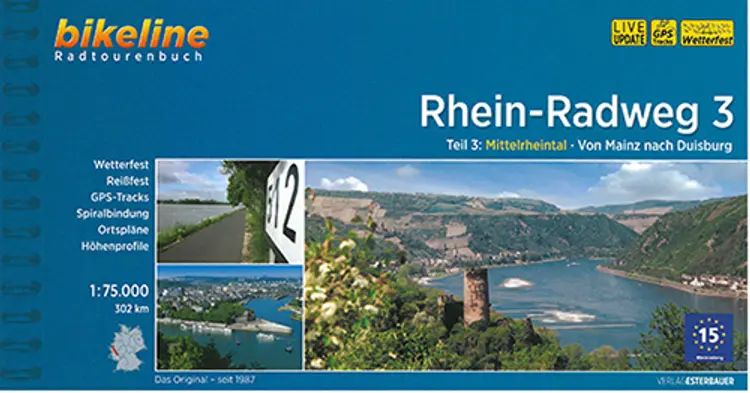 Rhein-Radweg 3: Mittelreintal - Von Mainz nach Duisburg - Esterbauer af Esterbauer