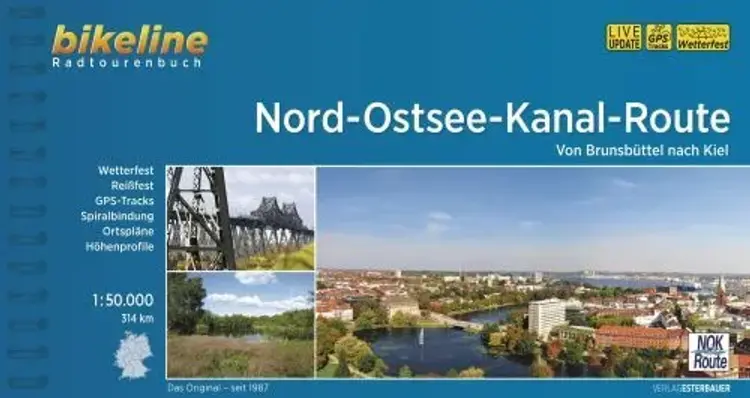 Nord-Ostsee Kanal-Route von Brunsbüttel nach Kiel, Bikeline af Esterbauer