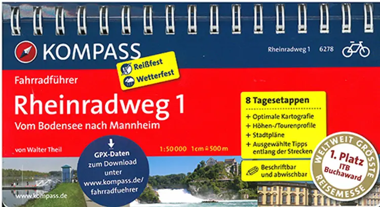 Rheinradweg 1 : Vom Bodensee nach Mannheim af Walter Theil