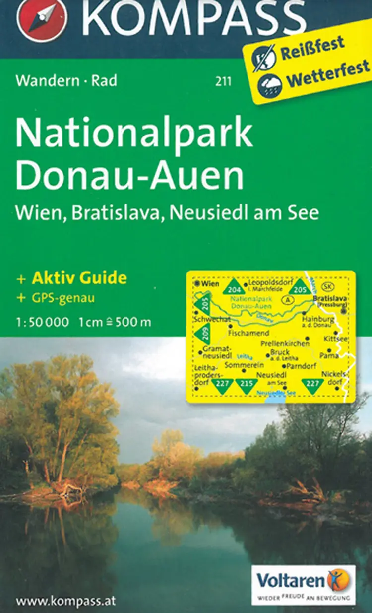 Nationalpark Donau-Auen: Wien, Bratislava, Neusiedl am See af Kompass