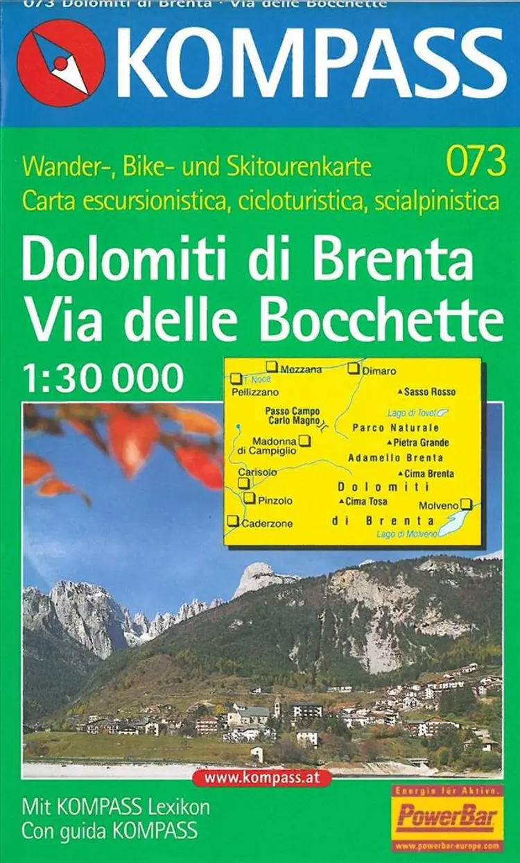 Dolomiti di Brenta, Kompass Wanderkarte 073