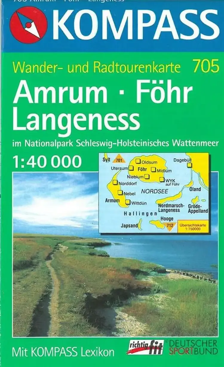 Amrum-Föhr Langeness im Naturpark Schleswig-Holsteinisches Wattenmeer af Mair-Dumont/Kompass