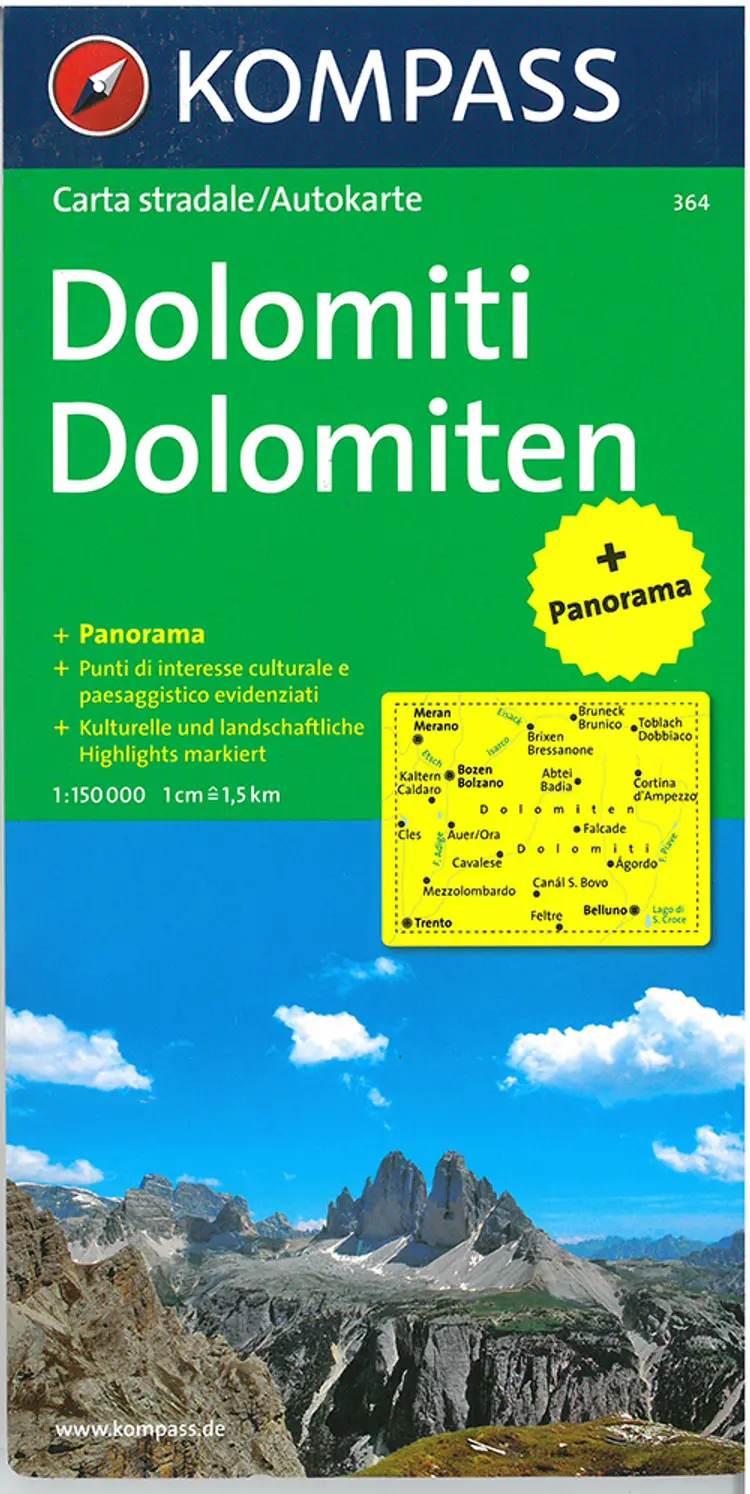 Dolomiten + Panorama af Mair-Dumont/Kompass