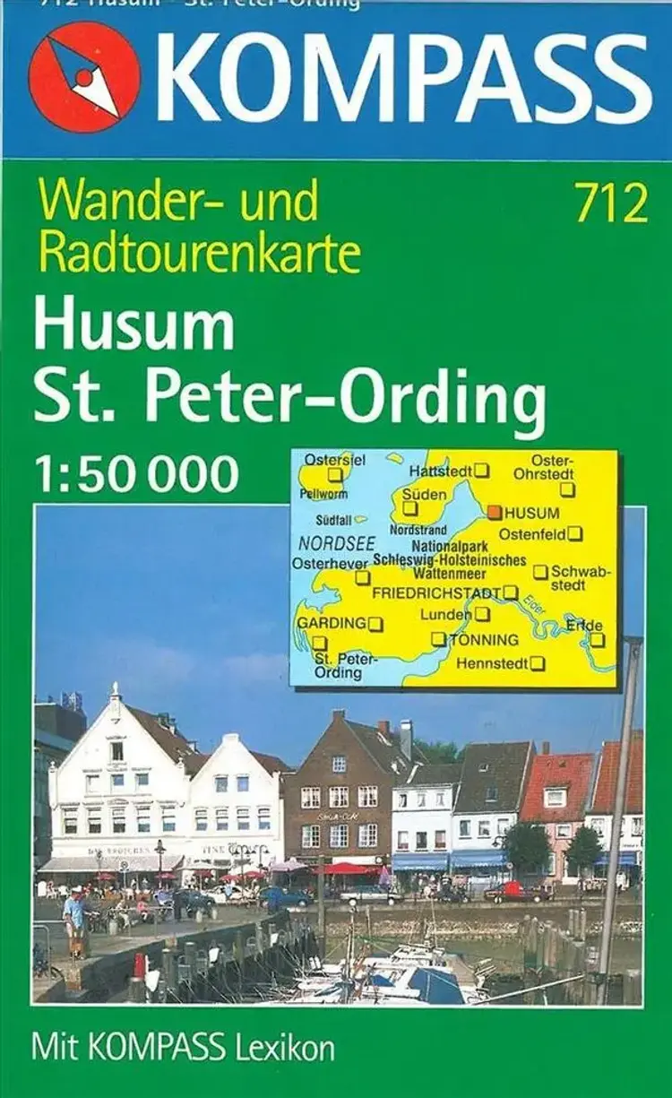 Husum-St-Peter-Ording, Kompass Wanderkarte 712 af Mair-Dumont/Kompass
