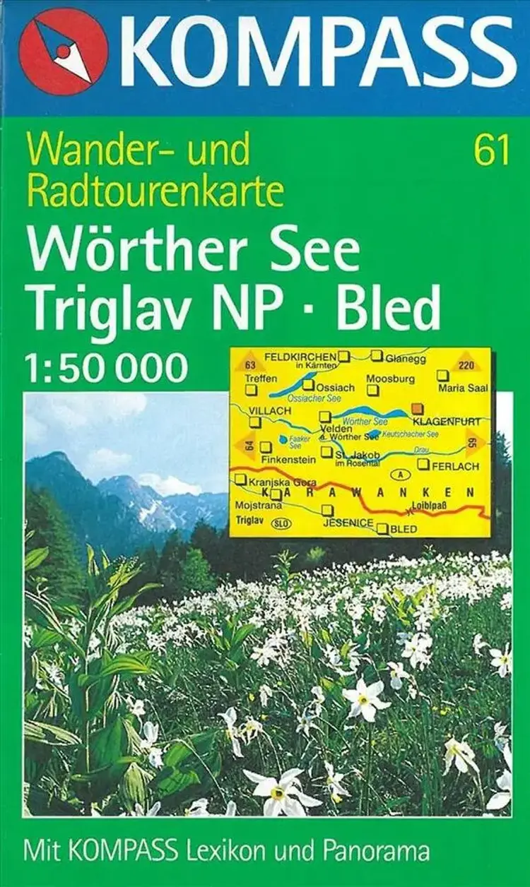 Wörthersee- Klagenfurt, Kompass Wanderkarte 061