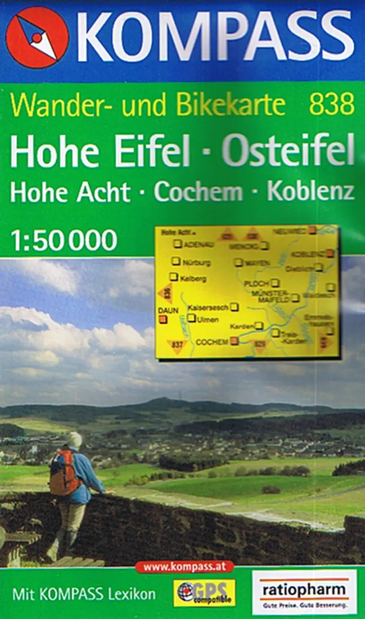 Hohe Eifel, Osteifel: Hohe Acht, Cochem, Koblenz af Mair-Dumont/Kompass