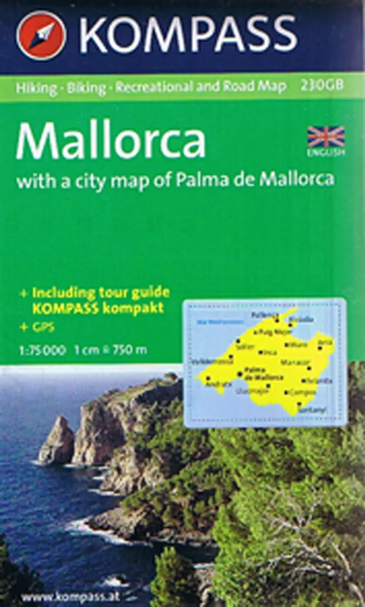 Mallorca, Kompass Hiking Map 230GB